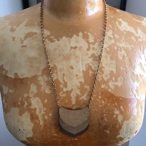 Nashelle distressed matte gold necklace